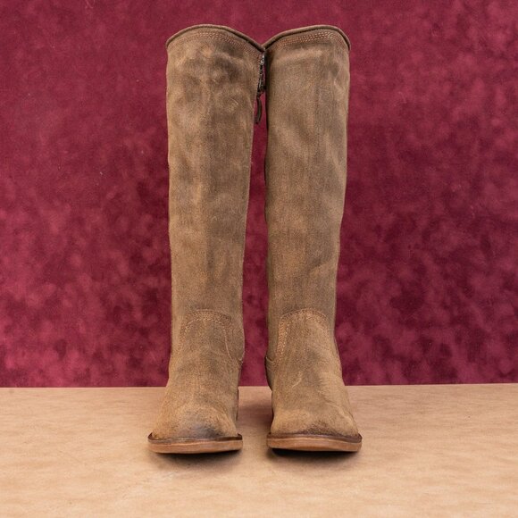 Sofft Woman Blum Brown Suede Comfortable Western Riding Zip Knee Boots 6 - Picture 4 of 10